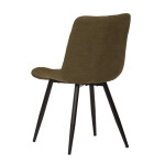 Židle jídelní, hnědá látka, nohy černý kov