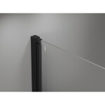 MEXEN - MIST vanová zástěna 70x150 cm 6mm 1-s, černá, okraj, pravá 8A9-070-001-70-70-P