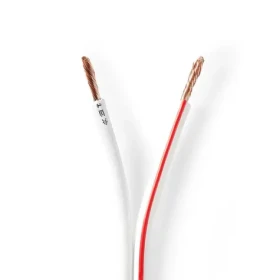 Nedis Repro kabel 2x 2.50 mm2 bílá / CCA / 100.0 m / Kulatý / PVC (CAGW2500WT1000)