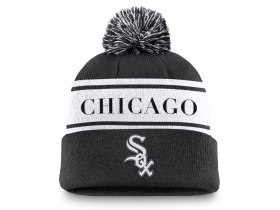 Nike Pánská zimní čepice Chicago White Sox MLB Peak Standard Cuff Pom Beanie