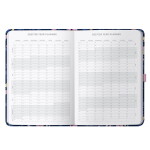 Busy B Denní diář Navy Spatter Day a Page A5 2026/27, modrá barva, papír