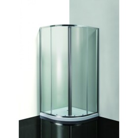 OLSEN SPA - VÝHODNÝ SET - ČTVRTKRUH SMART MURO s vaničkou - Barva rámu - Chrom/Leštěný hliník (ALU), Výplň - Čiré bezpečnostní sklo - 4 / 6 mm OLCTVRT90CC1