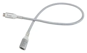 Equip bílá / Prodlužovací kabel USB-C / USB-C (M) - USB-C (F) / 0,5 m / 10 Gbit/s / 100 W PD (128375)