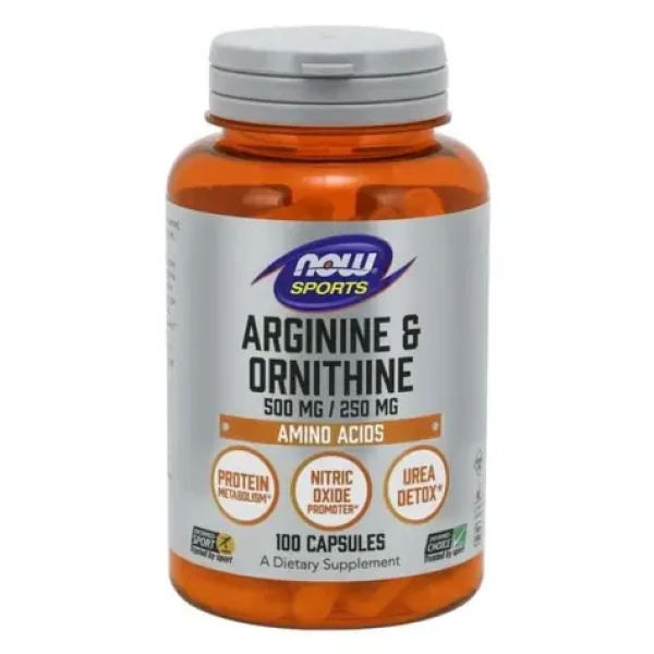 Arginin Ornitin - NOW Foods (100 kaps.) (47701-1-100caps)