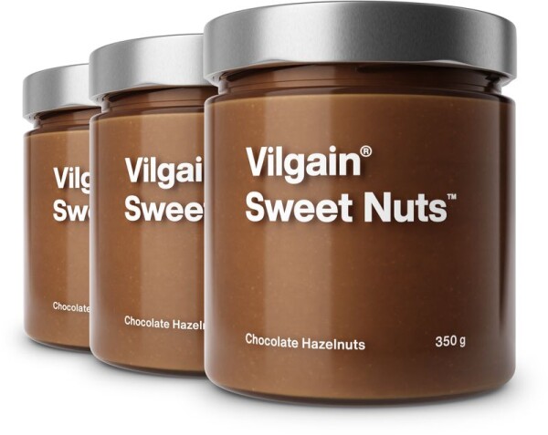 Vilgain Sweet Nuts – 3× lískové ořechy s čokoládou 350 g