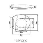 CERANO - WC sedátko Toluco - PP plast - bílá lesklá - 34,7x3,5x41x5 CER-667766