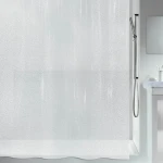 Spirella GALETS sprchový závěs motiv oblázky bílý / PEVA / 180 x 200 cm (7610583130280)