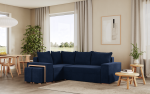 FRONTI Rohová rozkládací sedačka MALAGA modrá - CORD 205.03 17811