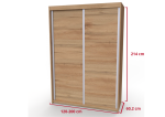 Nábytek Mikulík Skříň MAXIM 2 ROZMĚR: (š/v/hl.) 190x214x61 cm