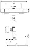 MEXEN/S - Tord sprchový sloup včetně sprchové termostatické baterie Cube, černá 77910200-70