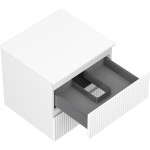MEXEN/S - Rivel koupelnová skříňka pod umyvadlo 50 cm s deskou, 2 zásuvky, reliéf , bílá mat 91A20-05047-2-BFFC01