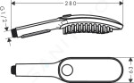 HANSGROHE - DogShower Sprchová hlavice 150, 3 proudy, masážní trysky, matná černá 26640670