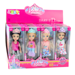 Mamido Mini panenka princezna s korunou barevné šaty 14 cm mix