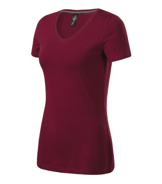 Action V-neck tričko dámské garnet M