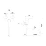 Mereo Dřezová nástěnná baterie , 100 mm, s ramínkem trubkovým ø 18 mm - 200 mm, chrom CB301A01Z