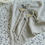 House Doctor Salátový příbor Fan Silver, stříbrná barva, kov