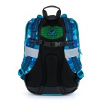 Bagmaster ALFA 21 B školní tříkomorový batoh - kostičky