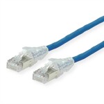 Secomp 21.05.0504 RJ45 síťové kabely, propojovací kabely CAT 6A S/FTP 0.50 m modrá dvoužilový stíněný, bez halogenů, samozhášecí 1 ks