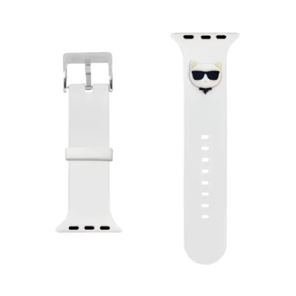 Karl Lagerfeld Choupette Head Řemínek pro Apple Watch 38 40mm bílá (3666339033699)