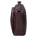 Stylová dámská kožená crossbody Robertina, vínově červená
