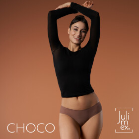 Dámské tanga Choco - Julimex čokoládová XL