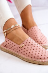 Dámské espadrilky s puntíky Big Star JJ274869 Růžové 39