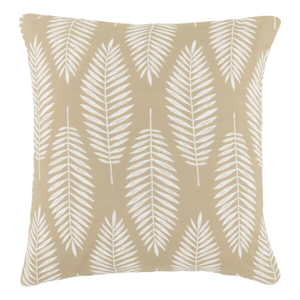 Chic Antique Bavlněný povlak na polštář Tropical Leaf 50 × 50 cm, béžová barva, textil