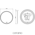 CERANO - Koupelnové LED zrcadlo Rivo, kovový rám - černá matná - Ø 60 CER-NT8232A60