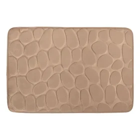 MSV PEBBLES koupelnová předložka 40 x 60 cm cappuccino / Polyester, PU pěna / Protiskluzová