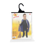 Dětský kouzelnický modrý plášť hvězdami