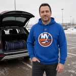 Fanatics Mikina Matthew Schaefer #48 New York Islanders NHL Authentic Stack Name & Number Hoodie Velikost: L