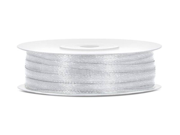 PartyDeco PartyDeco Stříbrná stuha 3 mm x 50 m (1 ks)