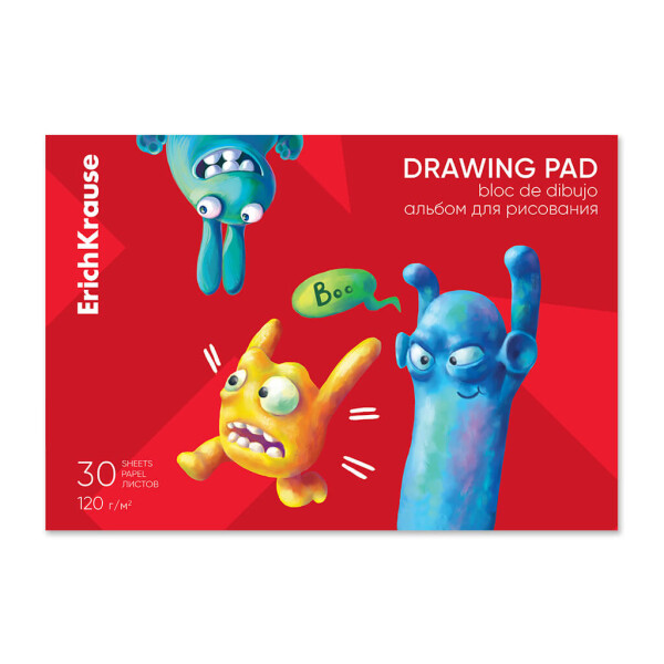 ErichKrause Drawing pad skicák lepený A4 30 listů 120 g/m2