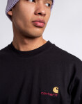 Tričko Carhartt WIP L/S American Script T-Shirt Black