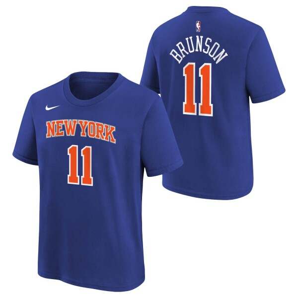 Nike Dětské tričko New York Knicks NBA Jalen Brunson #11 Player T-Shirt Modrá (YOUTH)