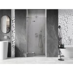 MEXEN/S - Lunar L sprchové dveře křídlové levé 95, transparent, chrom 834L-095-000-01-00-L