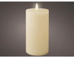 LED svíčka Lumineo 7x15 cm, krémová