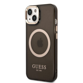 Pouzdro Guess Translucent MagSafe Kompatibilní iPhone 14 černé