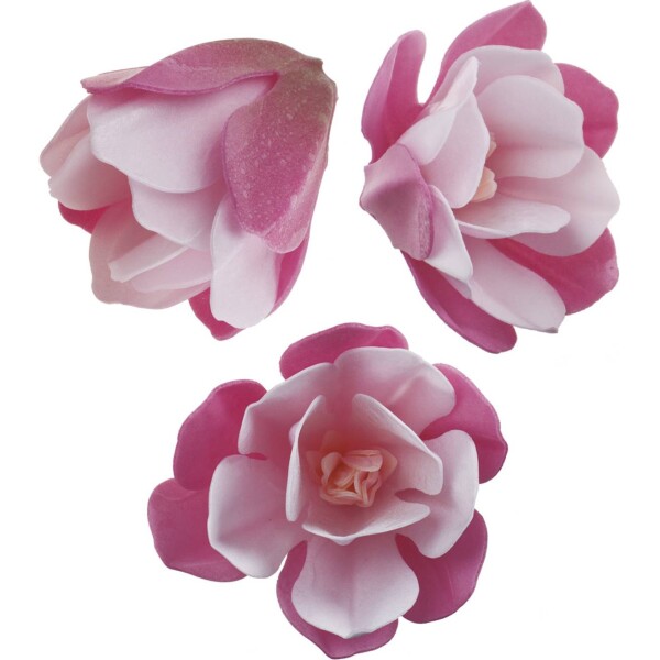 Jedlá kytka Magnolie z jedlého papíru 7cm 3ks - Dekora