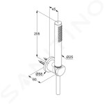 KLUDI - Nova Fonte Set sprchové hlavice, držáku a hadice, černá mat 2085039-15