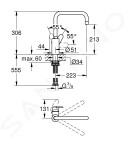 GROHE - Eurodisc Cosmopolitan Dřezová baterie, chrom 32259003