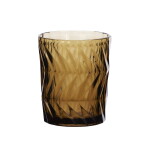 MADAM STOLTZ Sklenice na vodu Brown / decor 300 ml, hnědá barva, sklo