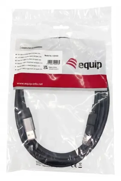 Equip adaptér USB-C/A - RJ-45 černý 1 m / Adaptér / Gigabit Ethernet / Plug Play (133101)