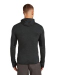 ICEBREAKER Mens 200 Realfleece Descender LS Zip Hood, Jet Heather/Black/Cb velikost: XL