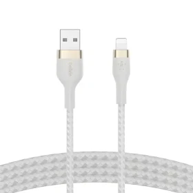 Belkin Flex CAA010bt3MWH bílá / Kabel USB-A na Lightning / 3 m / MFi certifikace (CAA010BT3MWH)
