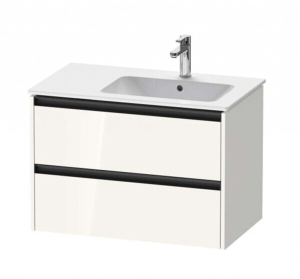 DURAVIT - Ketho.2 Umyvadlová skříňka 55x81x48 cm, 2 zásuvky, lesklá bílá K25268022220000