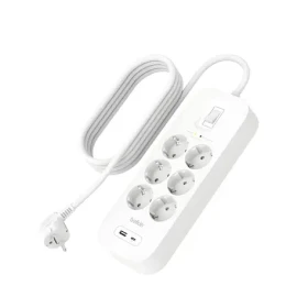 Belkin SRB002vf2MV2 / Prodlužovací kabel s přepěťovou ochranou / 6x zásuvka / USB-A+C / 18W / 650J / 2m (SRB002VF2M-V2)
