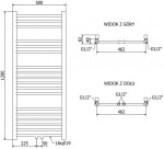 MEXEN - Yodo otopný žebřík/radiátor 1200 x 500 mm, 389 W, bílá W113-1200-500-00-20