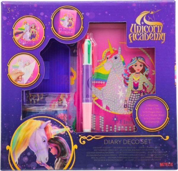 Deco set diamantové malování s diářem Unicorn Academy