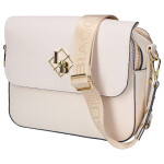 Moderní dámská koženková crossbody kabelka LB Eva, béžová